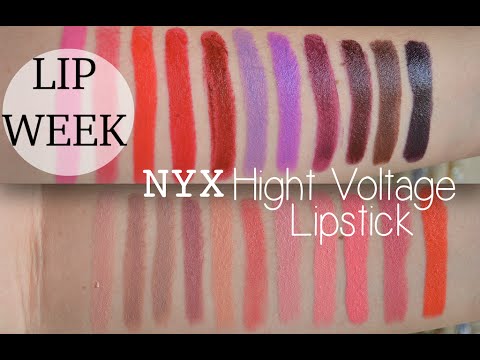 Video: NYX High Voltage huulipuna - Sweet 16 Review