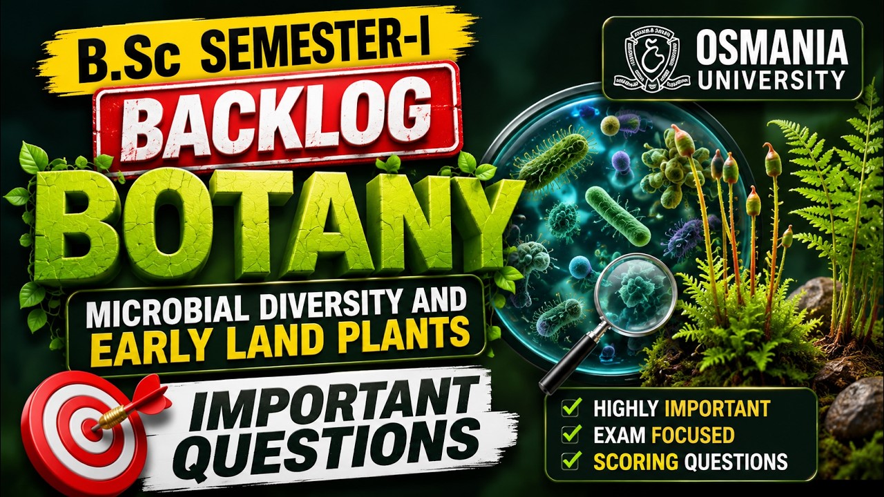 B.Sc Botany Exam Pattern: Microbial Diversity and Early Land Plants