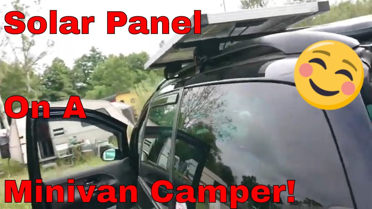 Installing Solar Panel on my Minivan. Full time van life Minivan Camper