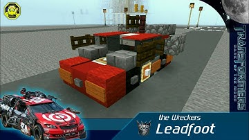 Minecraft - how to build Leadfoot Transformers 3 Dark of the Moon สอนสร้างรถลีดฟูตสุดเท่!