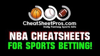 NBA CheatSheet - Sports Betting #1 & #2 Picks go 6-0!