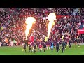 Bring on united out the tunnel for kickoff at old trafford