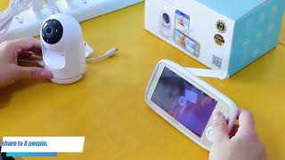 5 Inch Baby Monitor 3x Zoom PTZ Cam APP+monitor Dual Control WIFI