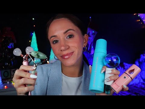 ASMR / Cozy Christmas Spa (skincare roleplay)