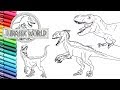 Drawing and Coloring Jurassic World Dinosaurs collection - How to Draw Color Dinosaurs for Children