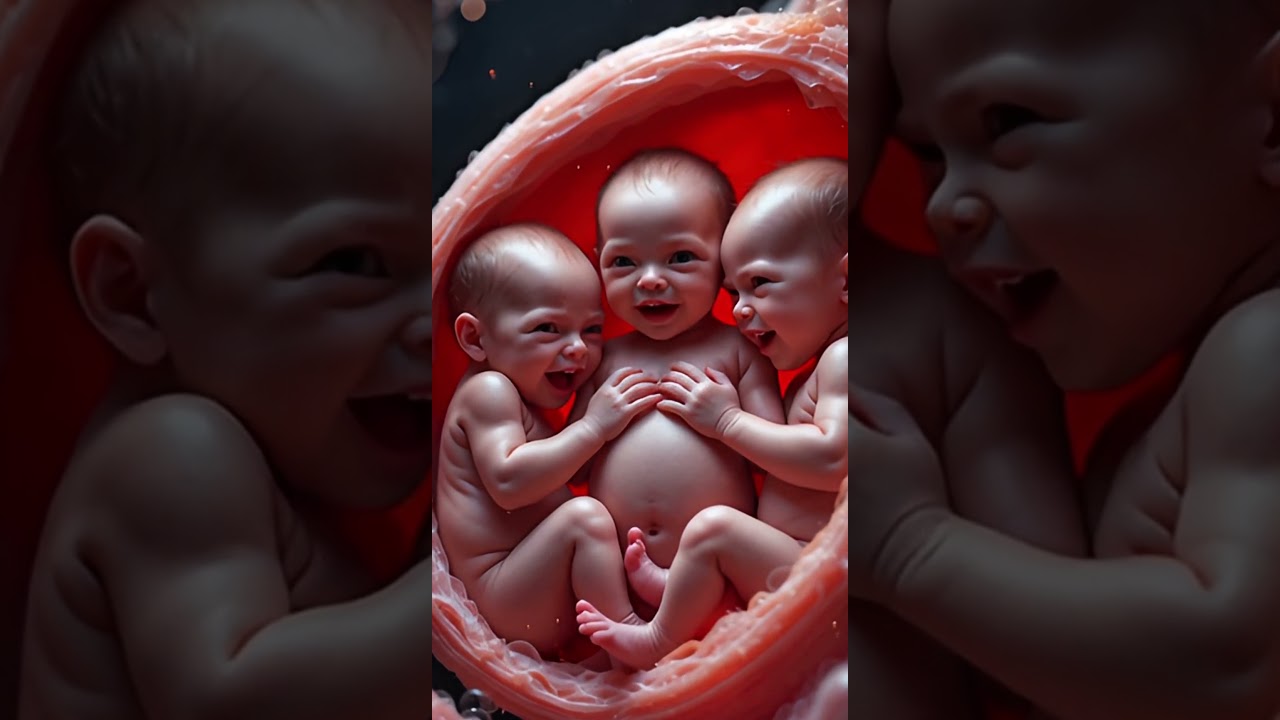 Unborn Triplets – Three Miracles in One Womb 👶👶👶✨"