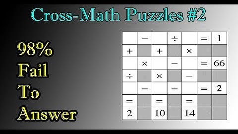 Cross-Math Puzzles #2 II 98% Fail To Answer