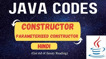 Parameterized Constructor in Java | Java Program | Hindi(Hinglish)