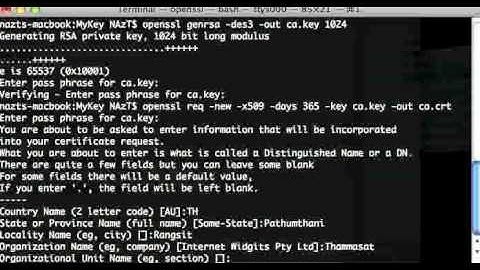 How to : Creating Certificate Authorities and self-signed SSL certificates.