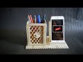 Membuat Tempat Pensil dan Tempat Sandaran HP dari Stik Es Krim | Popsicle Stick | Ide Kreatif