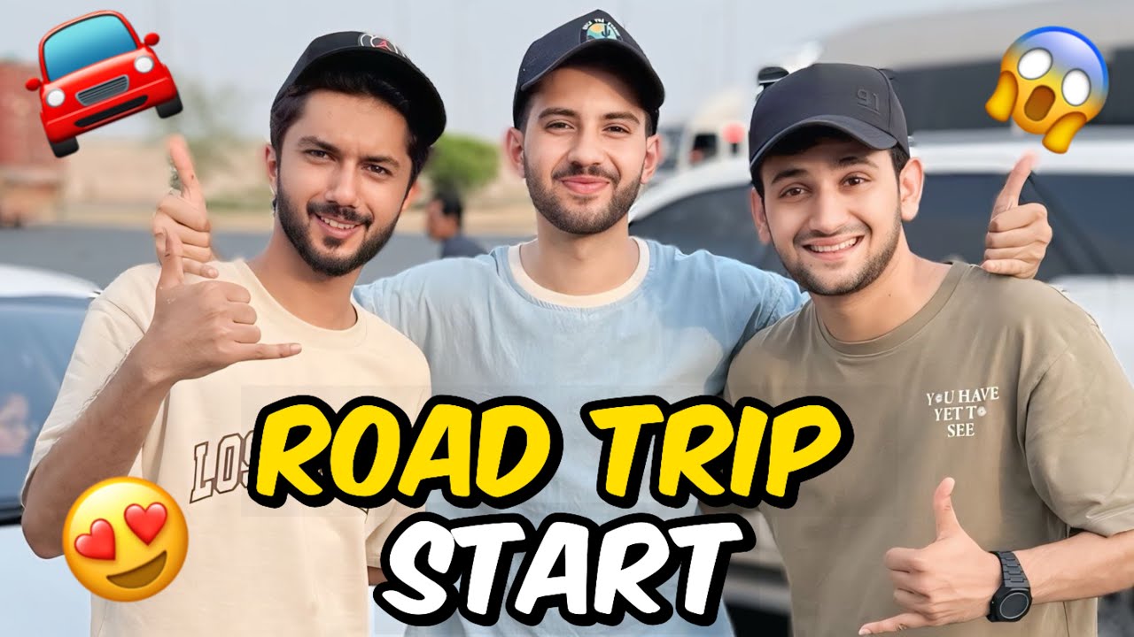 Trio karachi se Islamabad with families😱 trip begins new car ley gaya😍