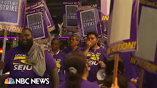 Thousands of L.A. city employees begin 24-hour strike