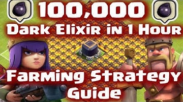 Clash of Clans - 100,000 Dark Elixir in 1 Hour Gameplay Live Attack Strategy
