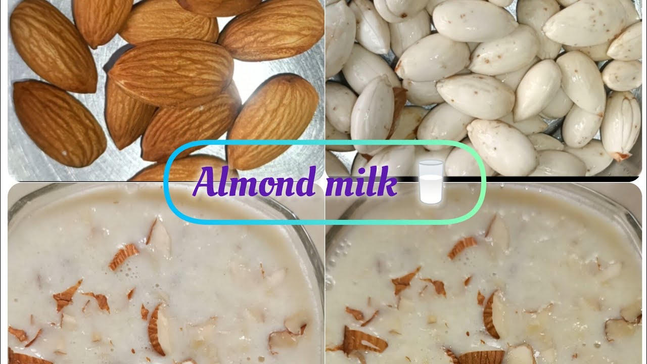 How to make Almond milk at home | Almond milk home made | badam milk making | பாதாம் பால் செய்முறை 