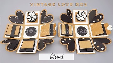 Vintage Explosion Box Tutorial (MINI) || Hộp quà tình yêu cổ điển - NGOC VANG Handmade