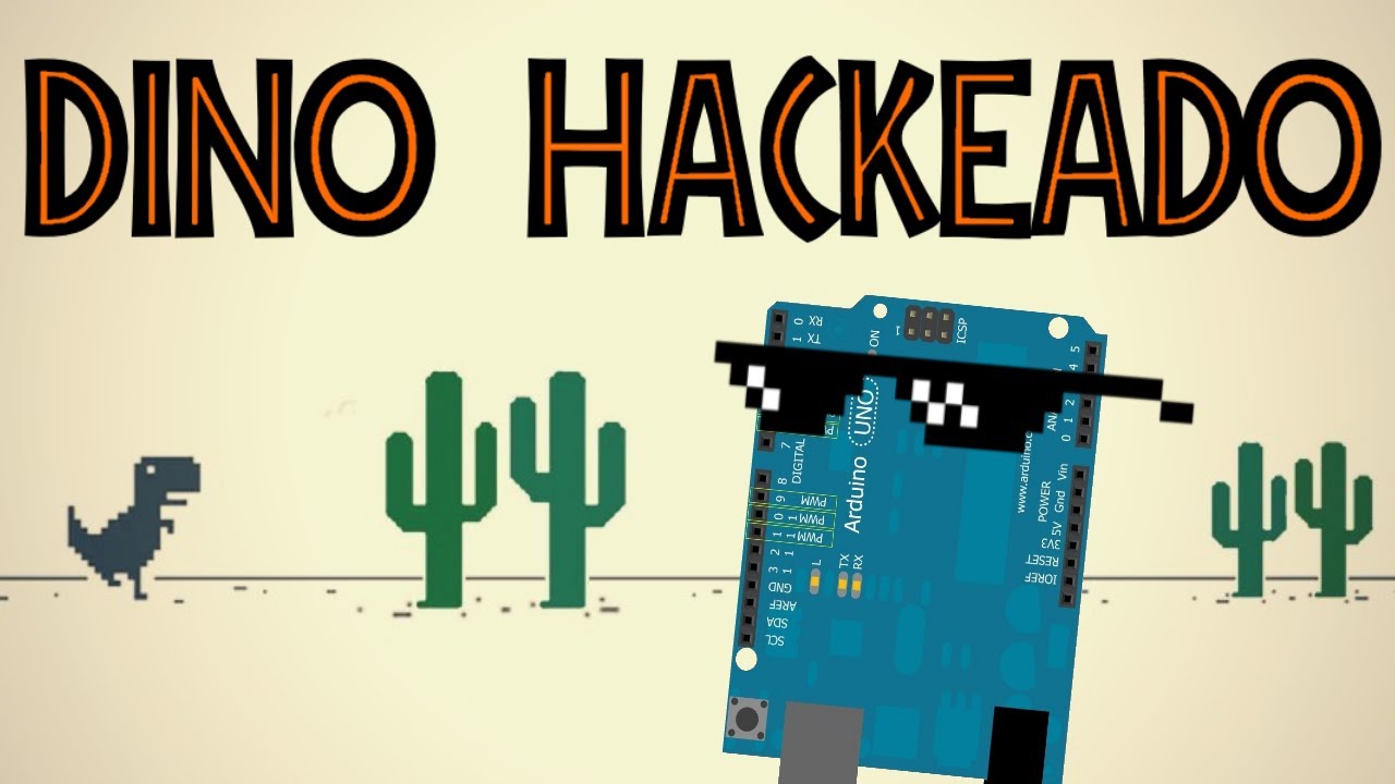 HACKEAMOS o DINO do CHROME com Arduino, Quer praticar eletrônica e ainda  se divertir? Aprenda a hackear o Dino do Chrome com arduino!!!  #ManualdoMundo #ManualMaker #Arduino #Hack