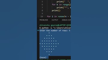 diamond pattern in python ( python for beginners ) #python #pattern