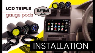 How to Install Kayhan Triple Gauge Kit  | BABF | 2022 (also any car)