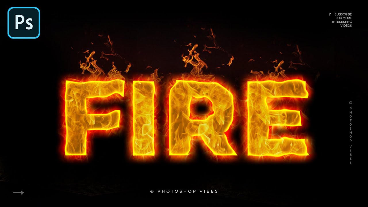 How To Make Text Fire in Photoshop - YouTube