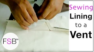 Sewing Lining to a Vent