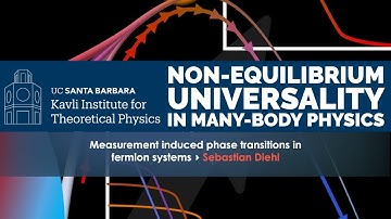Measurement induced phase transitions in fermion systems ▸ Sebastian Diehl