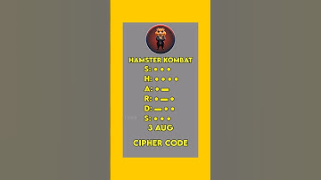 3 August Hamster Kombat Daily cipher code today