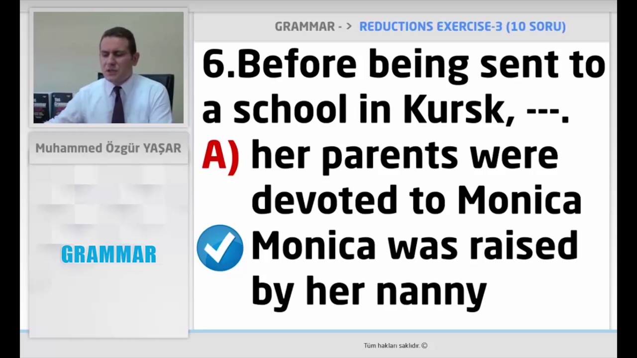 Reductions Bağlaç Soruları Nasıl Çözülür?