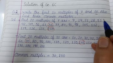 Class-4th Ch.6 Factors and Multiples (Solution of Ex.6C)