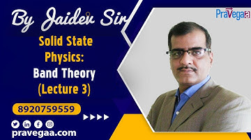 Solid State Physics: Band Theory Lecture 3