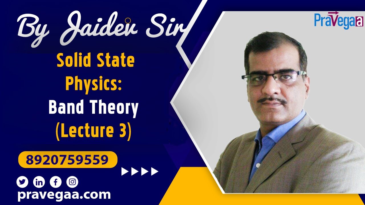 Solid State Physics: Band Theory Lecture 3 - YouTube