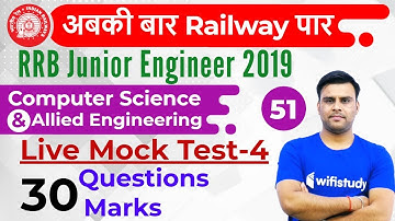 11:00 PM - RRB JE 2019 | CS by Pandey Sir | Live Mock Test-4
