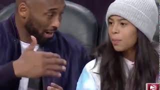 Kobe Bryant chills with daughter Gianna Bryant at Brooklyn Nets game vs  Atlanta Hawks (RIP!!!)
