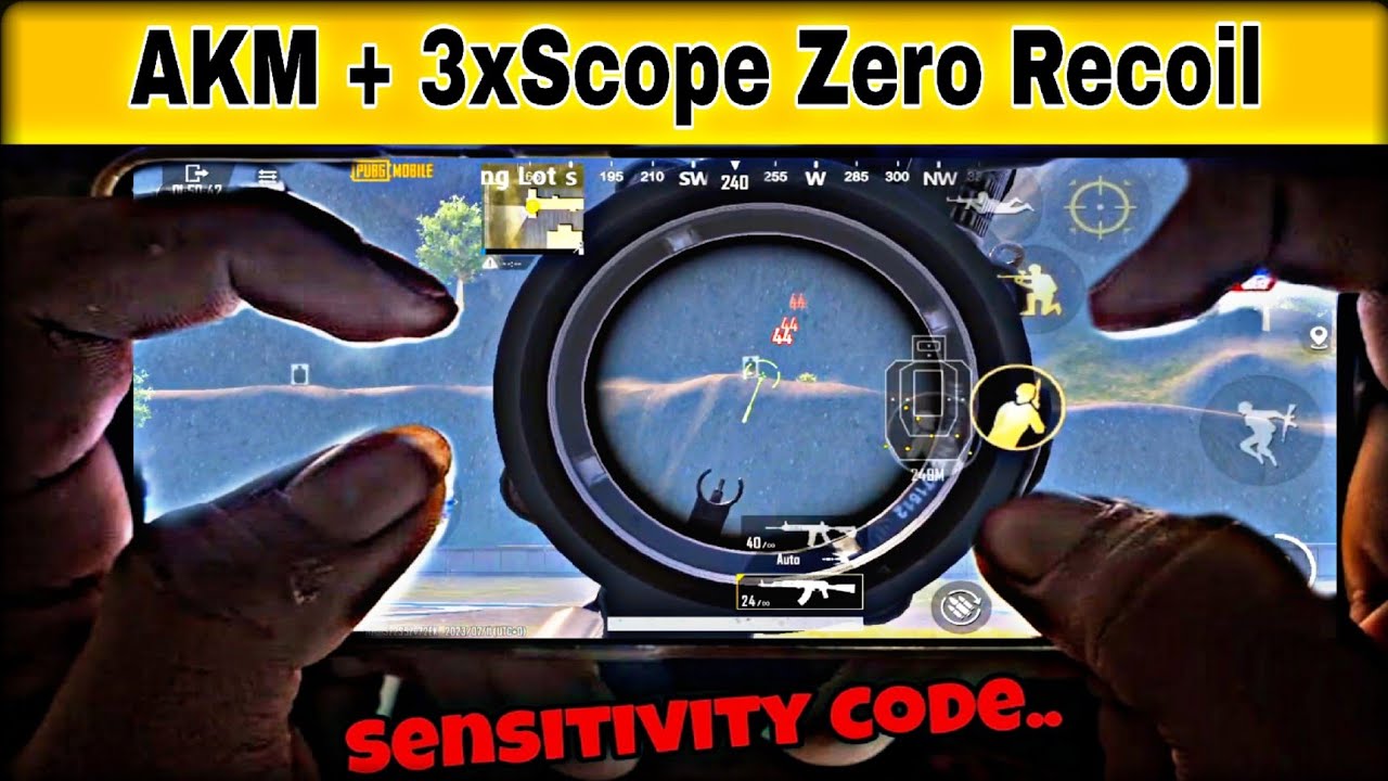 Best AKM + 3X Zero Recoil Sensitivity Settings | Tips and Tricks