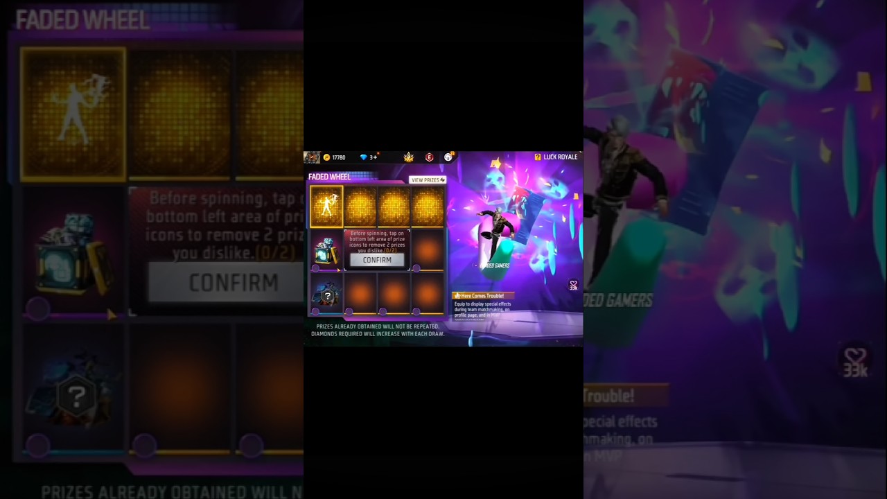 HERE COMES TROUBLE ENTRY ANIMATION 😱 IN FREE FREE 