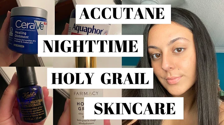NIGHTTIME SKINCARE ROUTINE ON ACCUTANE | dry skin routine, get unready with me, accutane month 1