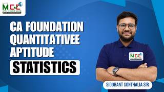 Statistics(Quantitative Aptitude) 🔥 | CA Foundation | Siddhant Sir