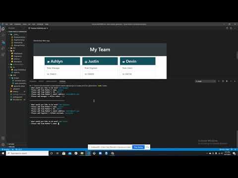 Team Profile Generator Walkthrough