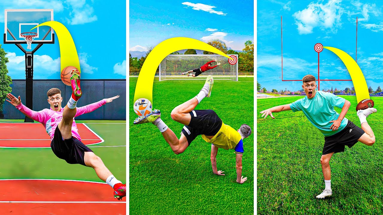 I Scored 1 IMPOSSIBLE Shot In Every Sport! - YouTube