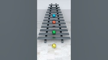 Glockenspiel Sphere Roll #satisfying #glockenspiel #spheres #marbles  #3danimation #knightcube