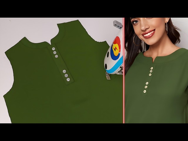 Easy Potli button Kurti Front Neck Design Cutting and Stitching |  #neckdesign #kurtineck #beginners #sewinghacks #sewing #beginnerssewing  #sewingidea #neck #fashion #new #yokeneck #neckcutting #kurtineckcutting...  | By RR Fashion PointFacebook