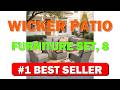 Wicker Patio Furniture Set, 8 Pieces Outdoor Sectional Sets with 6 Seats, - B0CZHW8M5M