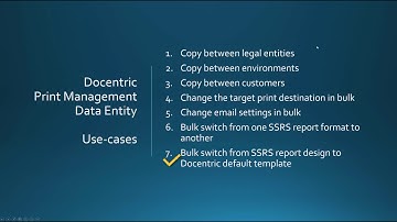 Bulk switch from SSRS report to Docentric template in Print management setup – Part 8 of 8