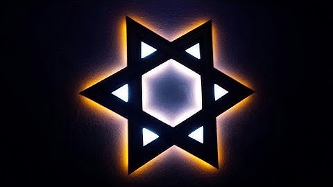 how to draw six pointed star in easy way || Hexagrams || paper drawing