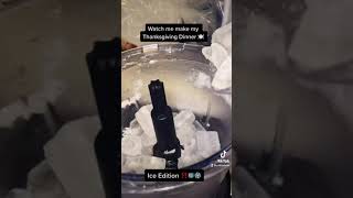 How to make Powdery Ice #Thanksgivingedition #powderyice #ice #snow #sonicice #ninjablender #softice