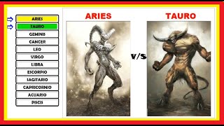 ARIES vs TAURUS Who is the strongest? mode street fighter