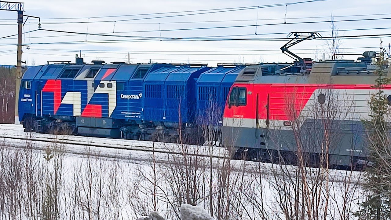 Опять 2ТЭ25Км, ССГ-1, туалет в тепловозе, крышевое 2ЭС5к и в смотровой ...