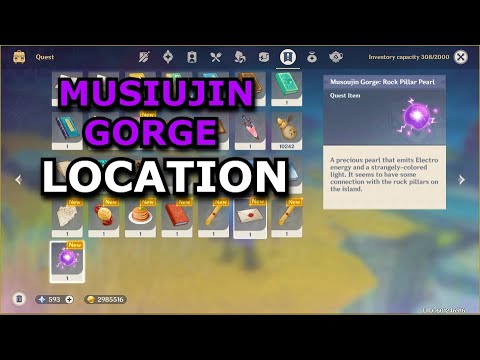 Musoujin Gorge Rock Pillar Pearl Location Genshin Impact Fast Video Youtube