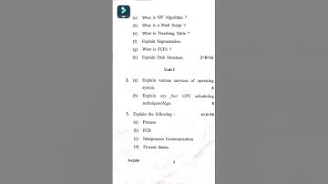 GJU BSC 2nd year 3rd sem Operating system (Computer science)  question paper december 2024