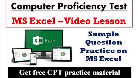 CPT Module 2 - MS Excel Practice Session - Part 1 || SSC CGL 2017