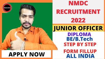 NMDC JUNIOR OFFICER FORM FILL UP 2022 | NMDC RECRUITMENT 2022 | NMDC WEBSITE OPEN PROBLEM